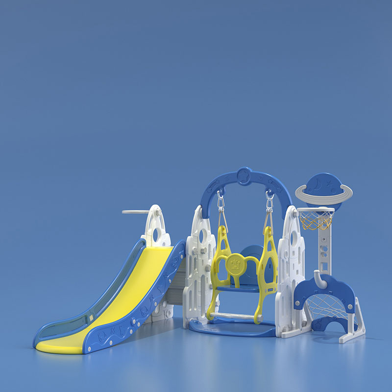 Plastic Swing And Slide Playset